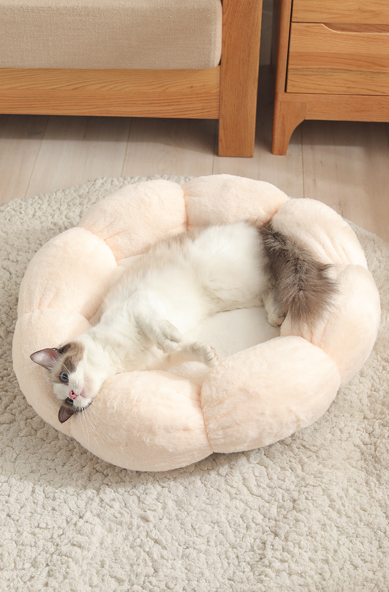 Nid douillet forme de fleur - Ultra doux pour chien et chat
